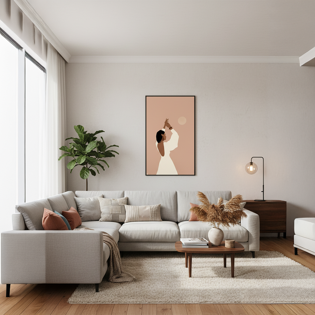 Golden Hour Digital Wall Painting
