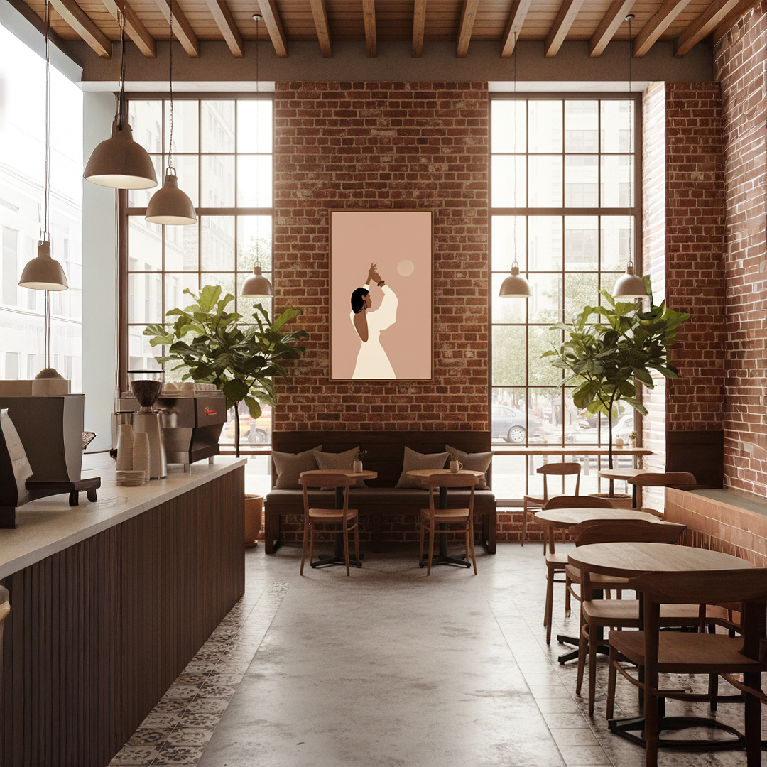 Golden Hour Digital Wall Painting