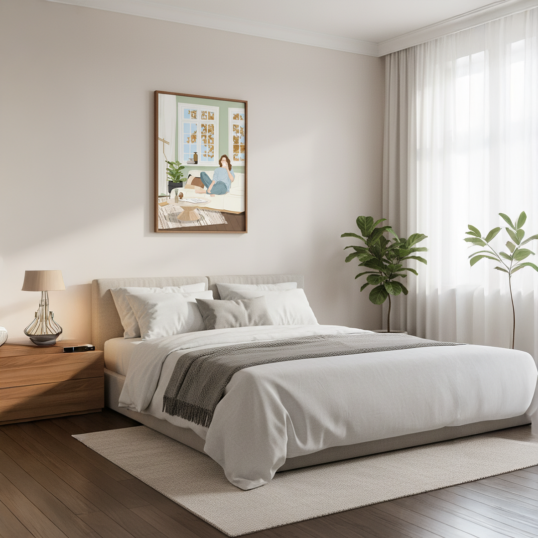 A Day Indoors Digital Wall Painting