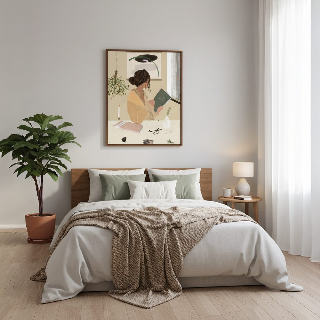 Herbal Study Digital Wall Painting