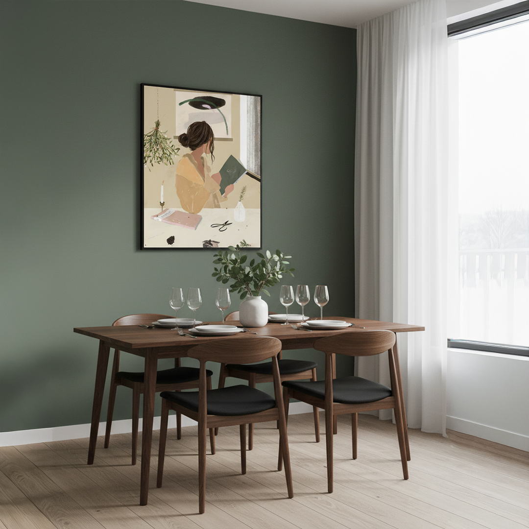 Herbal Study Digital Wall Painting