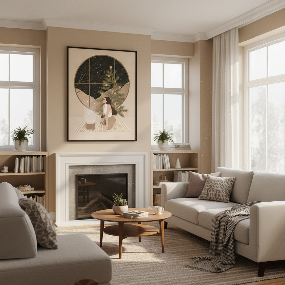 Window View Digital Wall Painting