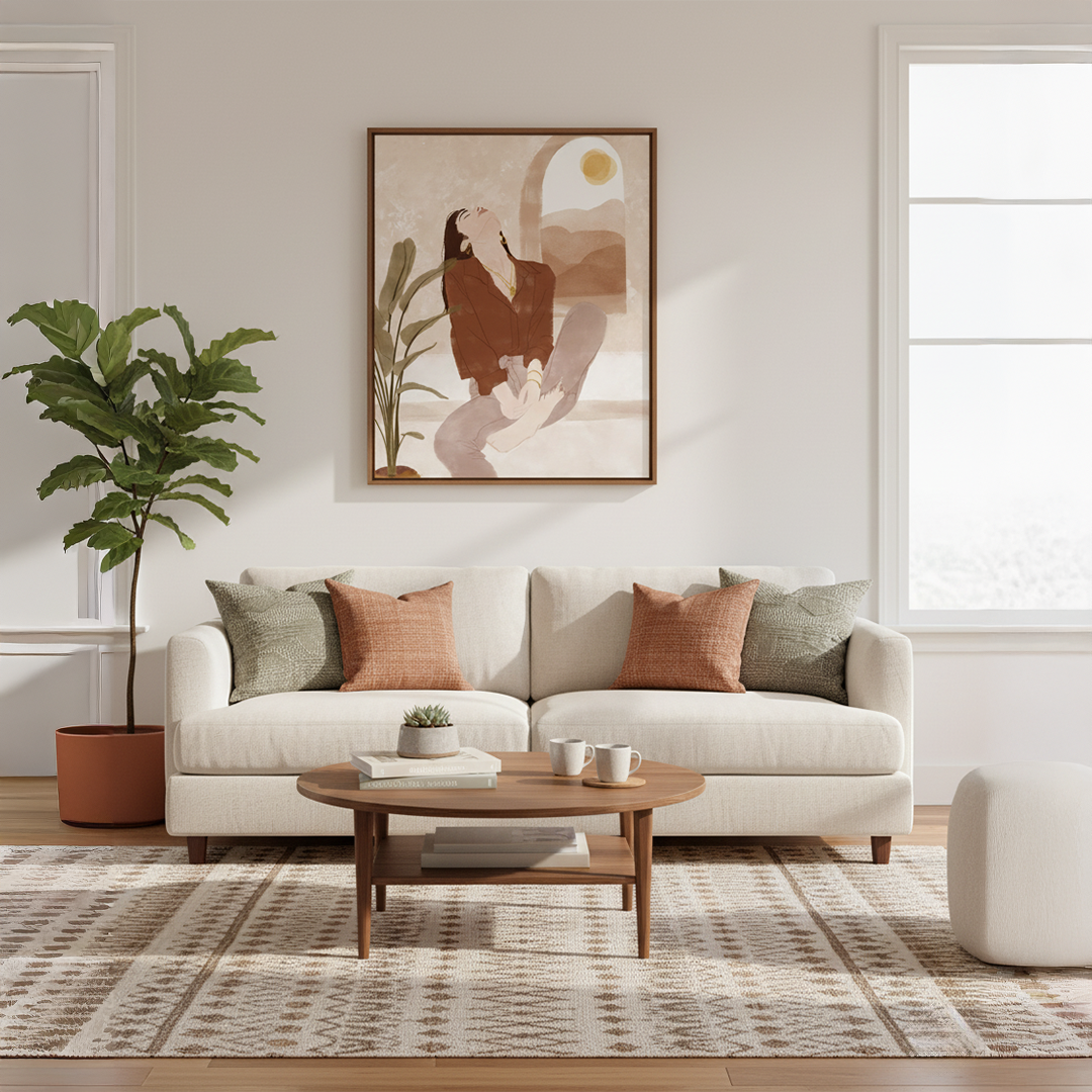 Sun Salutation Digital Wall Painting