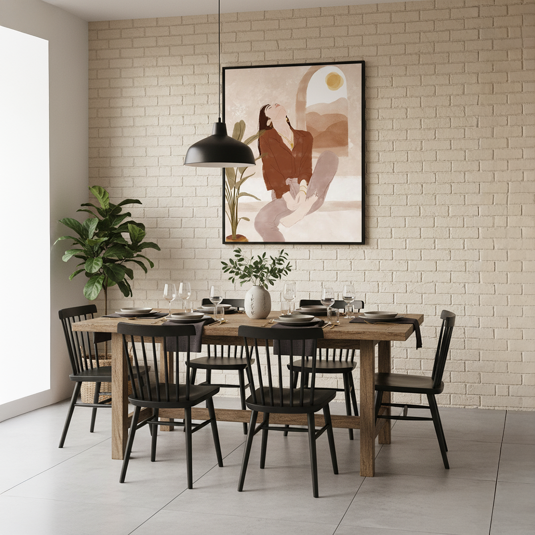 Sun Salutation Digital Wall Painting