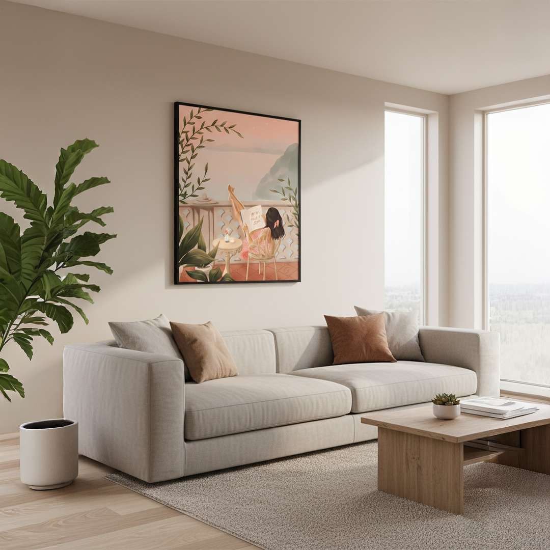 Balcony Vista Digital Wall Painting