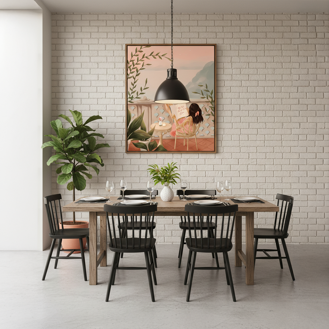 Balcony Vista Digital Wall Painting