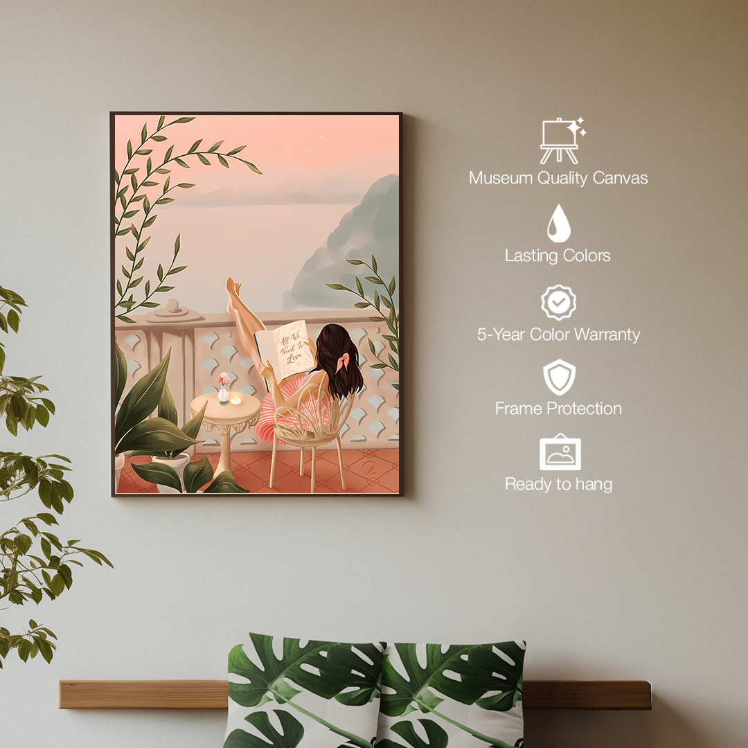 Balcony Vista Digital Wall Painting