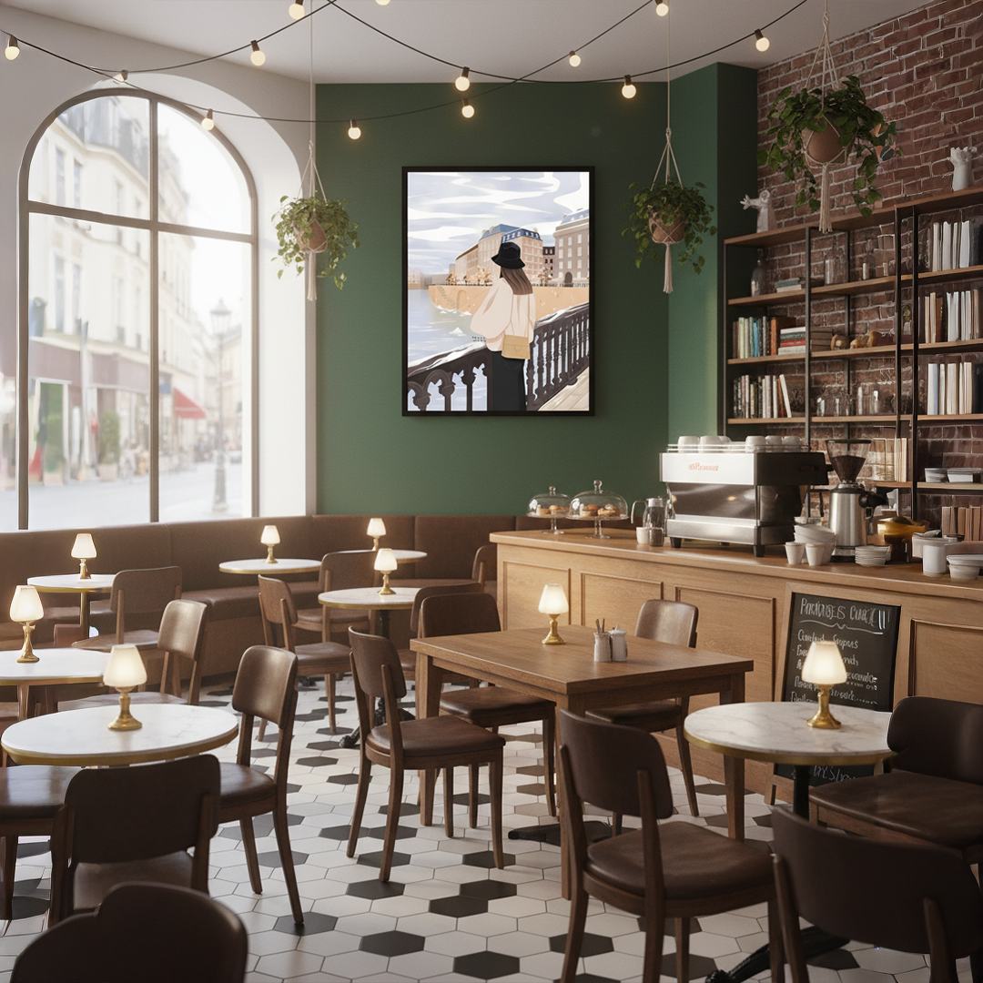 The Canal Muse Digital Wall Painting