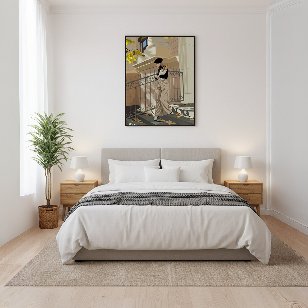 Autumn Stroll Digital Wall Painting