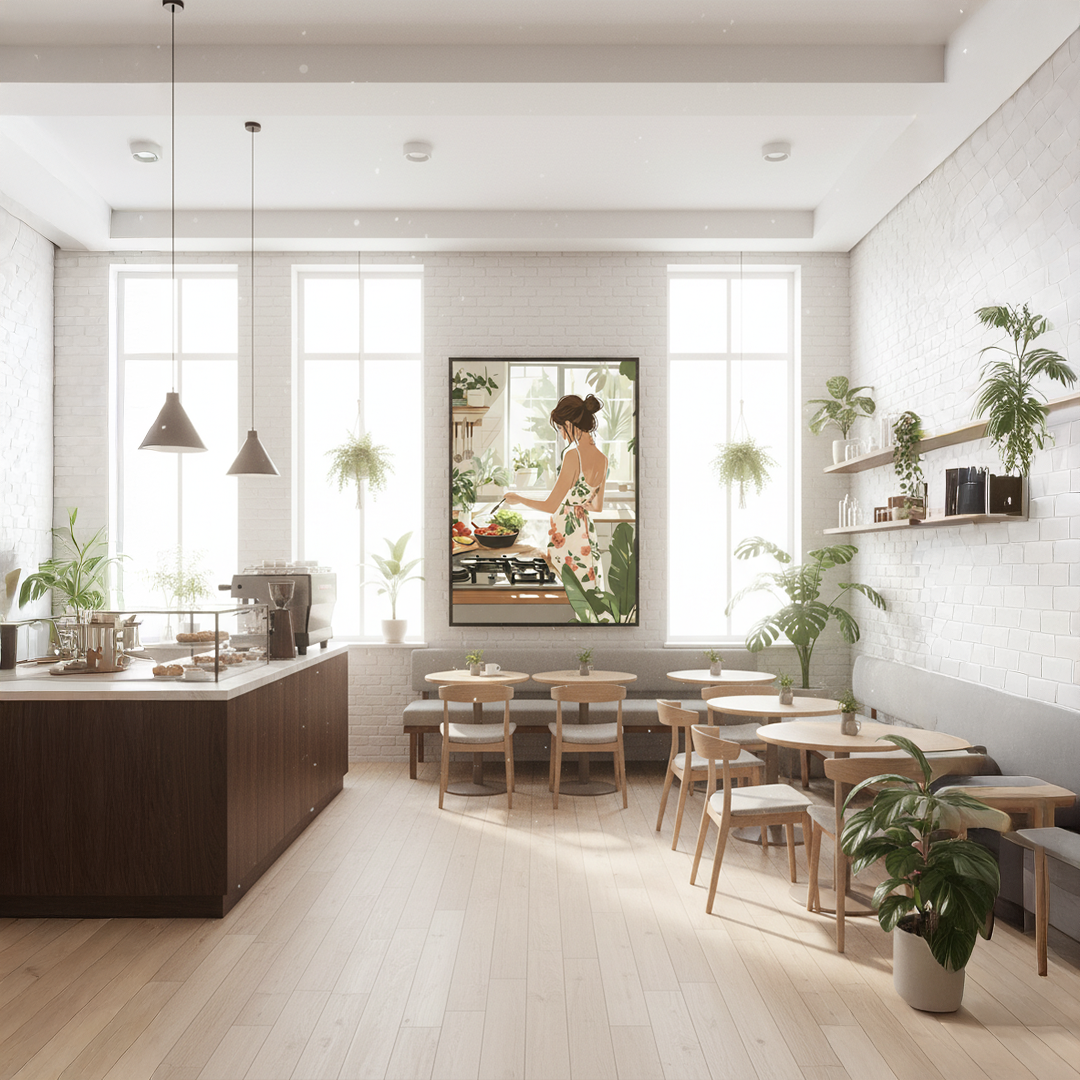 Kitchen Garden Bliss Digital Wall Painting