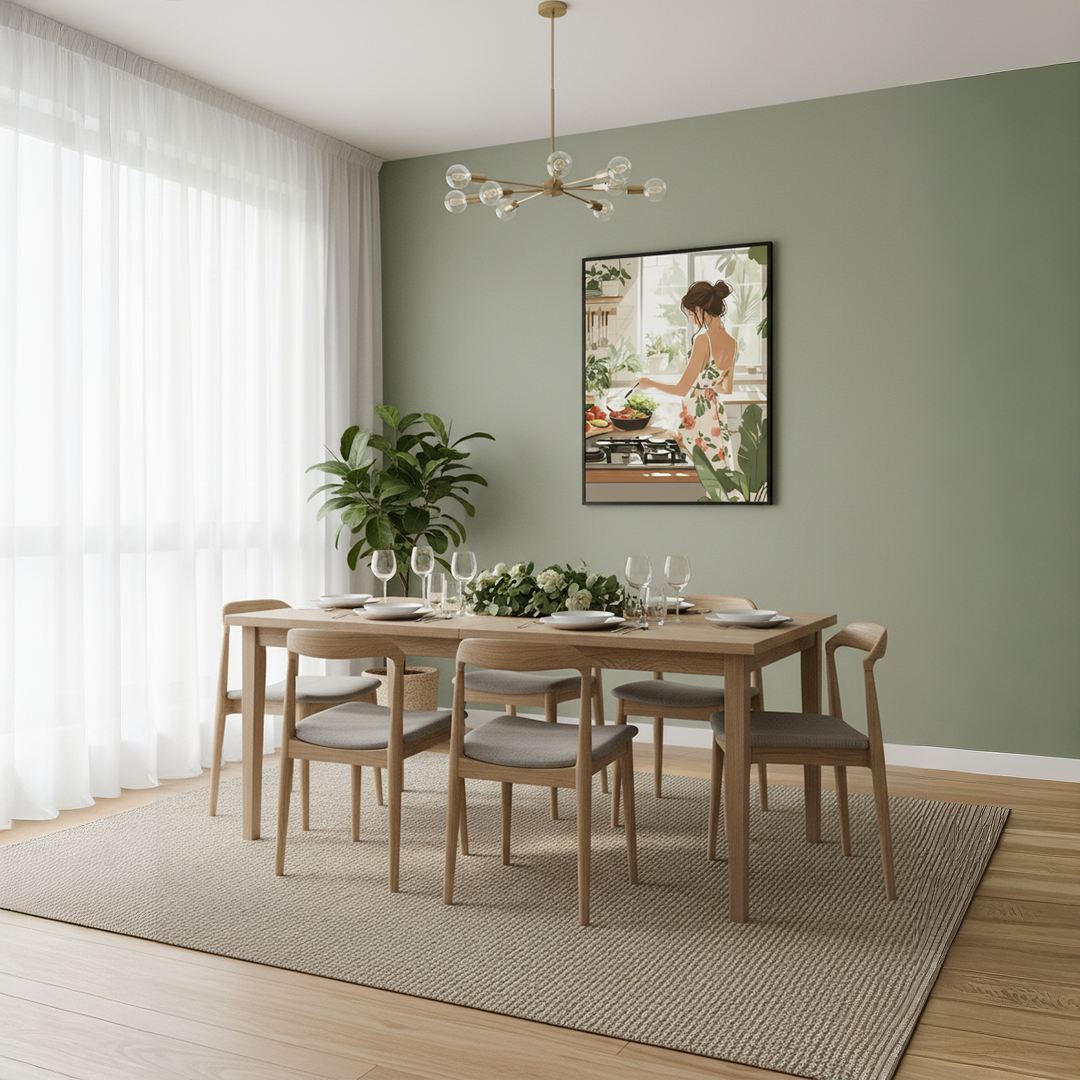 Kitchen Garden Bliss Digital Wall Painting