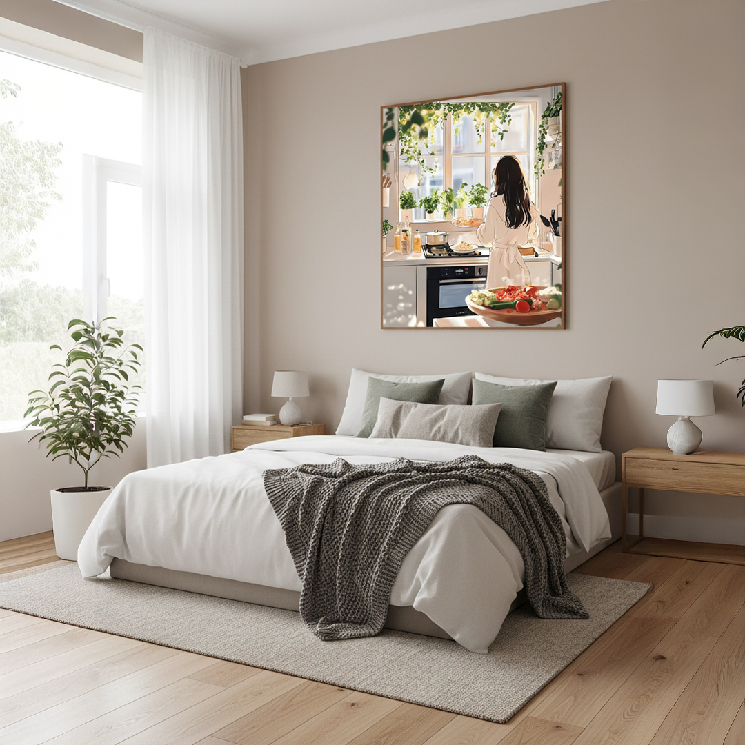 Sunny Morning Prep Digital Wall Painting