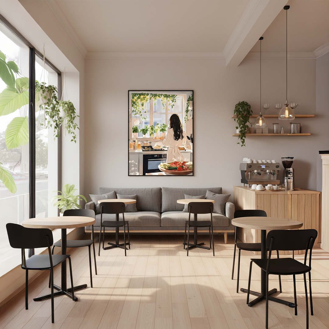 Sunny Morning Prep Digital Wall Painting