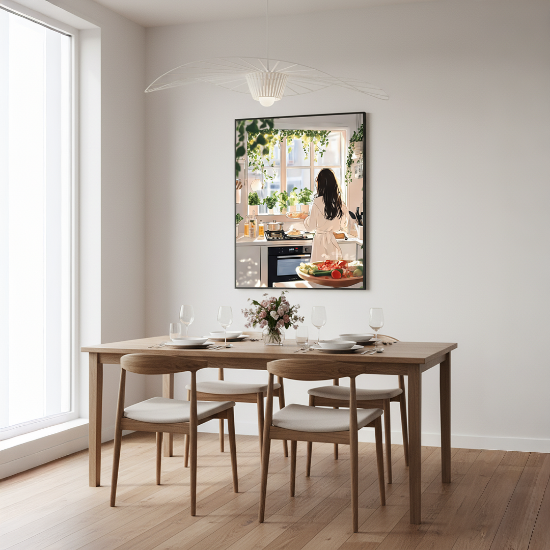 Sunny Morning Prep Digital Wall Painting