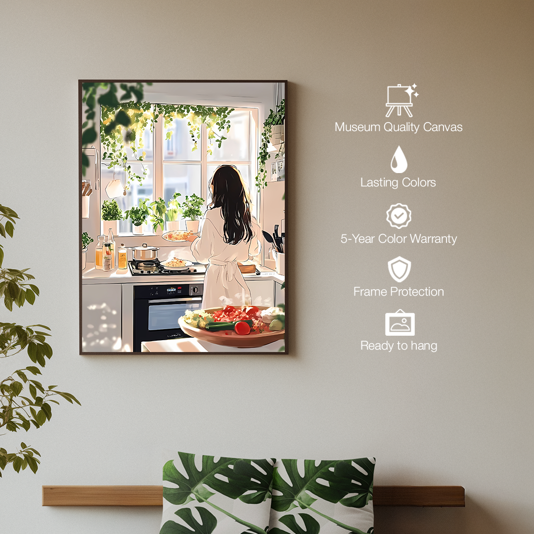 Sunny Morning Prep Digital Wall Painting