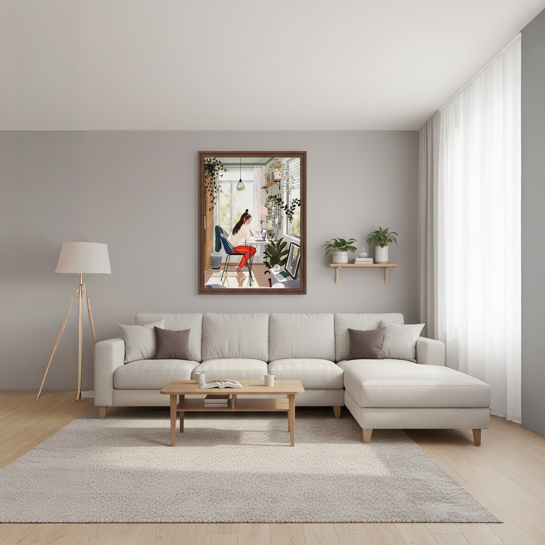 Home Office Productivity Digital Wall Painting