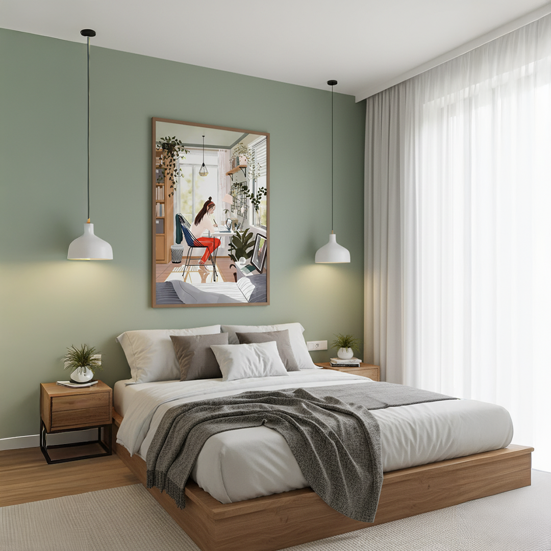 Home Office Productivity Digital Wall Painting