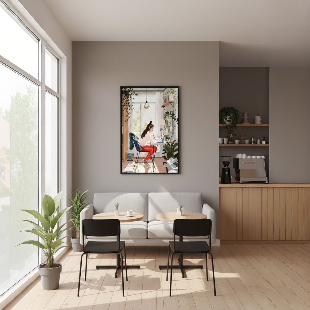 Home Office Productivity Digital Wall Painting