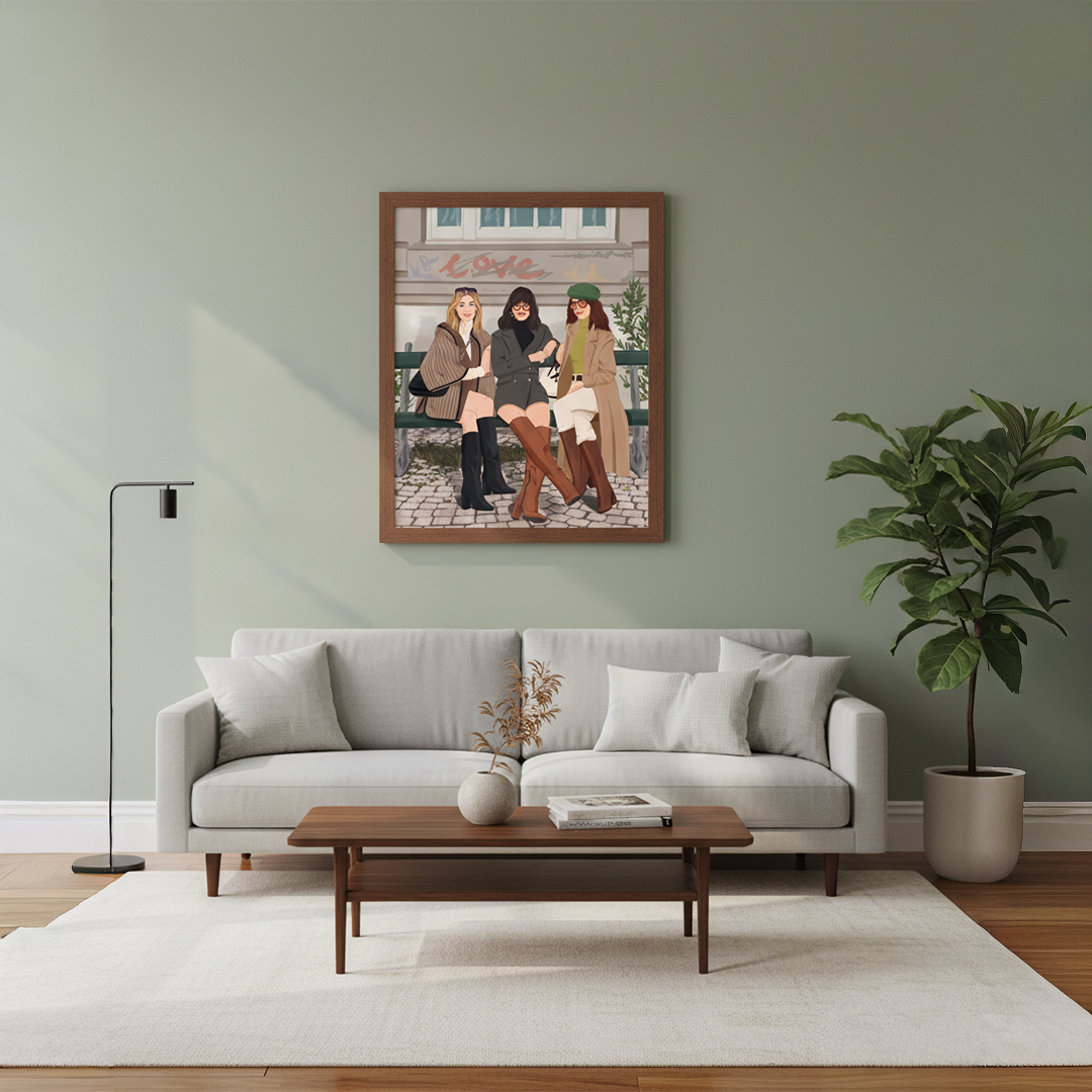 City Friends Digital Wall Painting