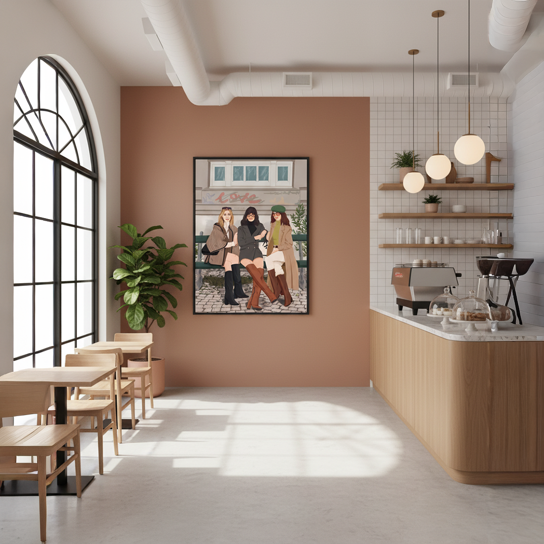 City Friends Digital Wall Painting