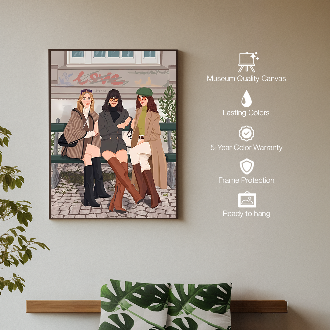 City Friends Digital Wall Painting