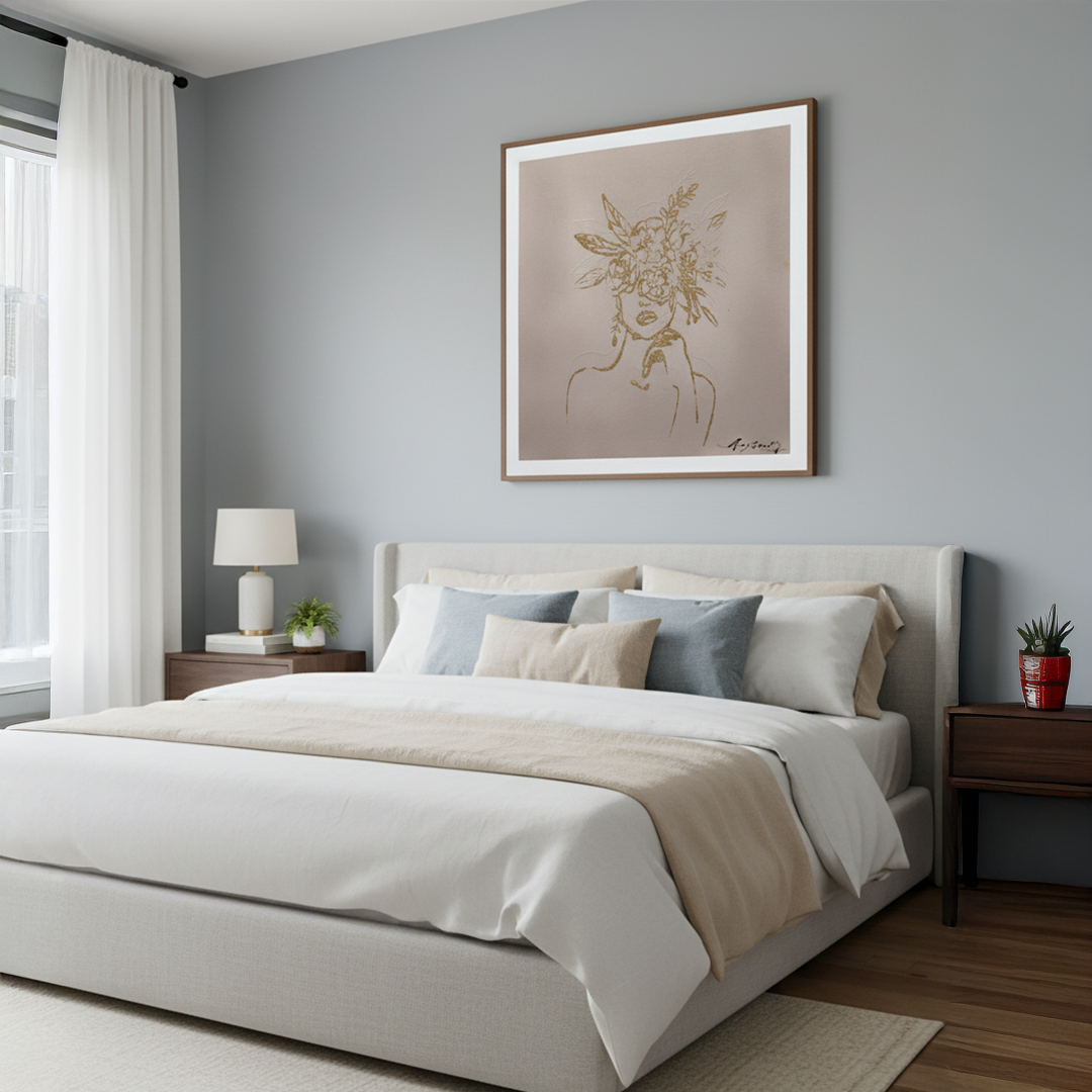 Aureate Elegance Handmade Textured Wall Painting