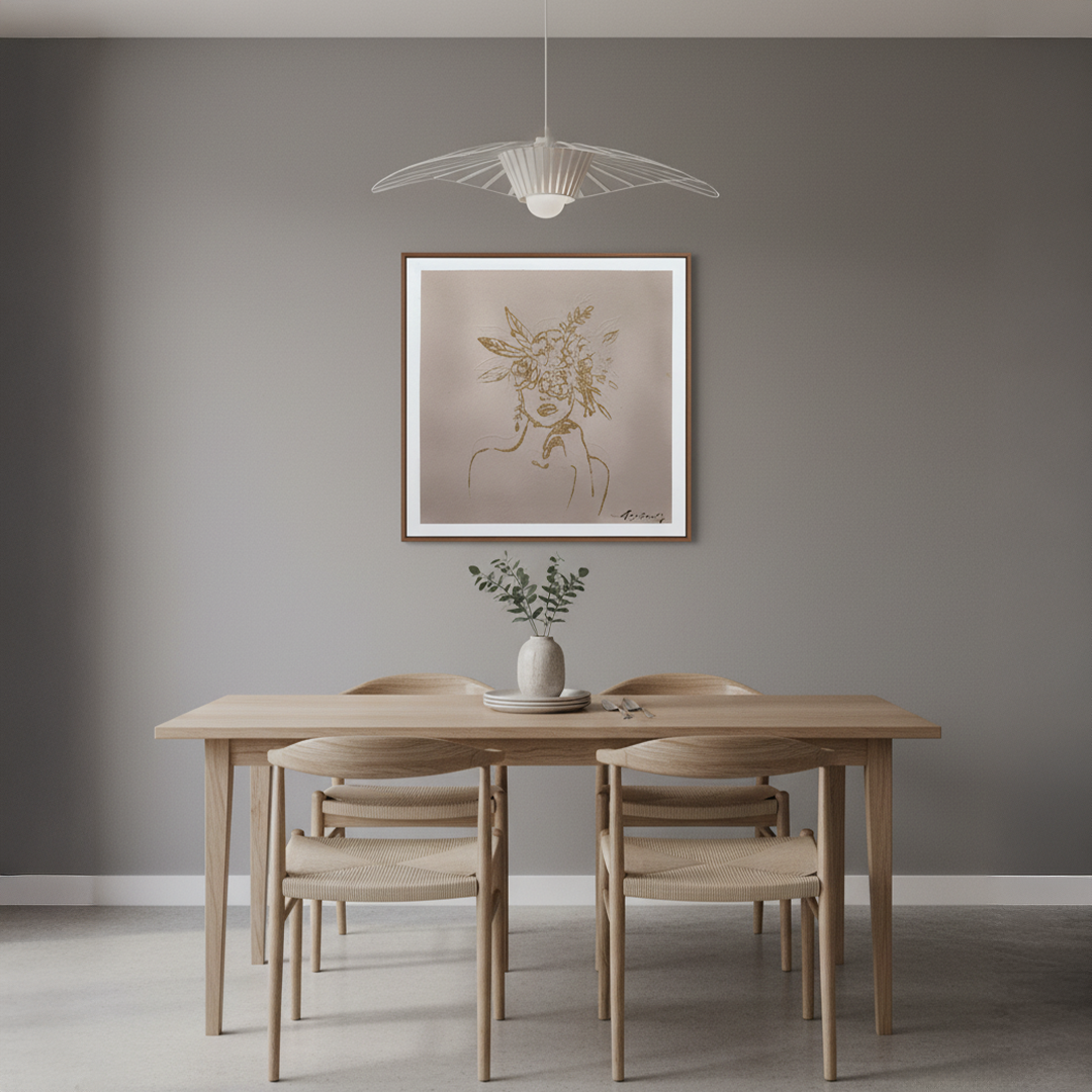 Aureate Elegance Handmade Textured Wall Painting