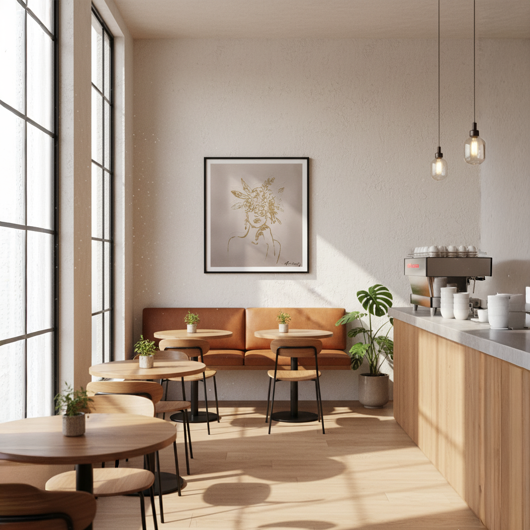 Aureate Elegance Handmade Textured Wall Painting