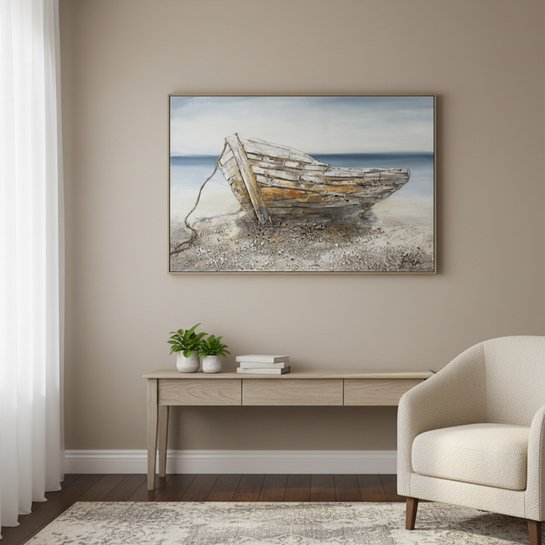 Saltwind Solace Handmade 3D Textured Wall Painting