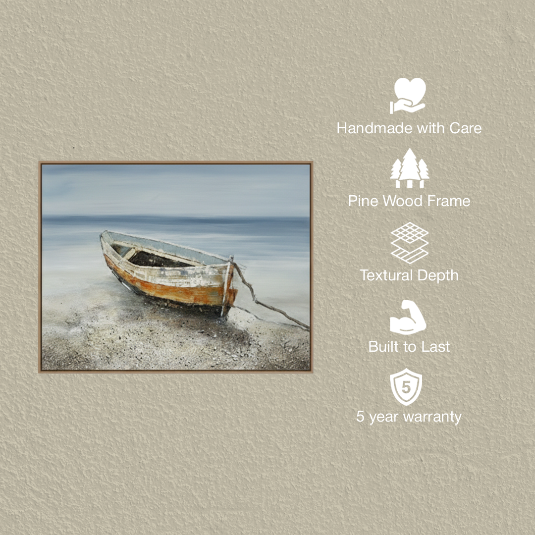 Tidelock Coastal Handmade 3D Textured Wall Painting