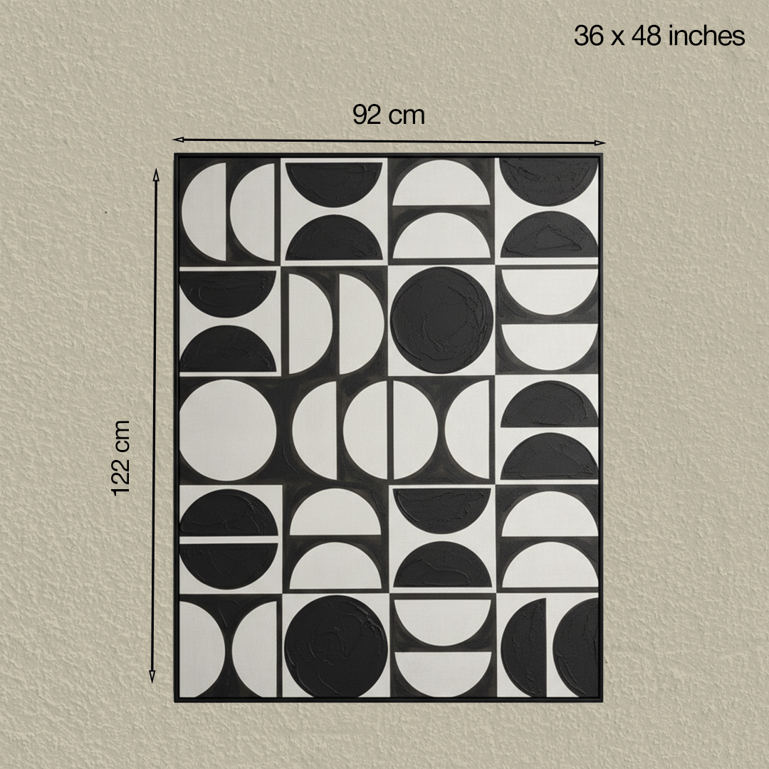 Monolith Noir Handmade Textured Wall Painting