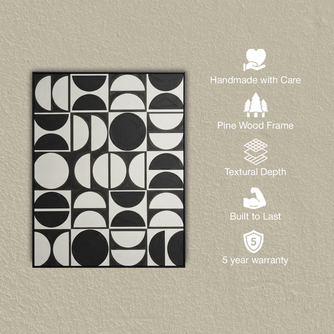 Monolith Noir Handmade Textured Wall Painting