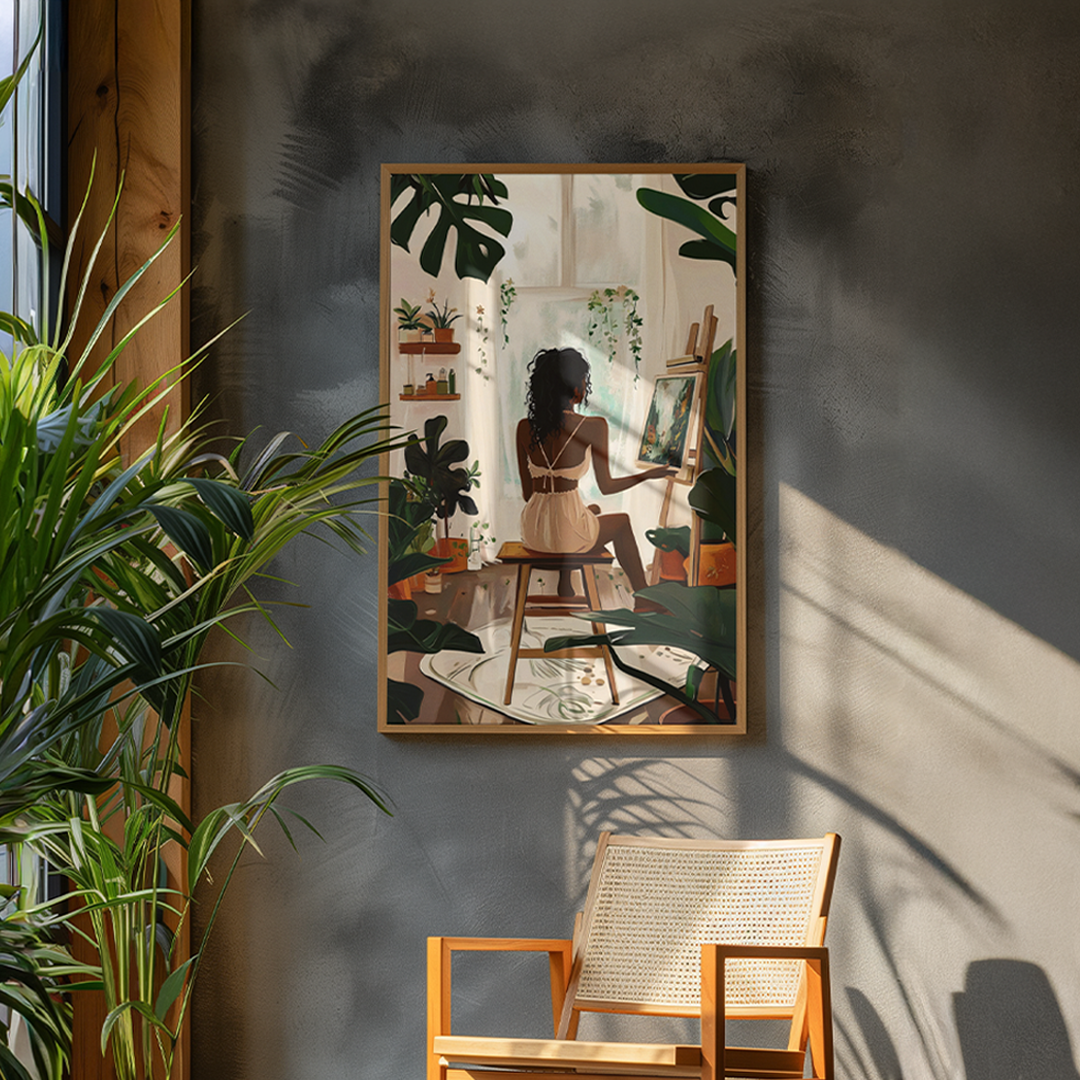 The Artist's Sanctuary Digital Wall Painting