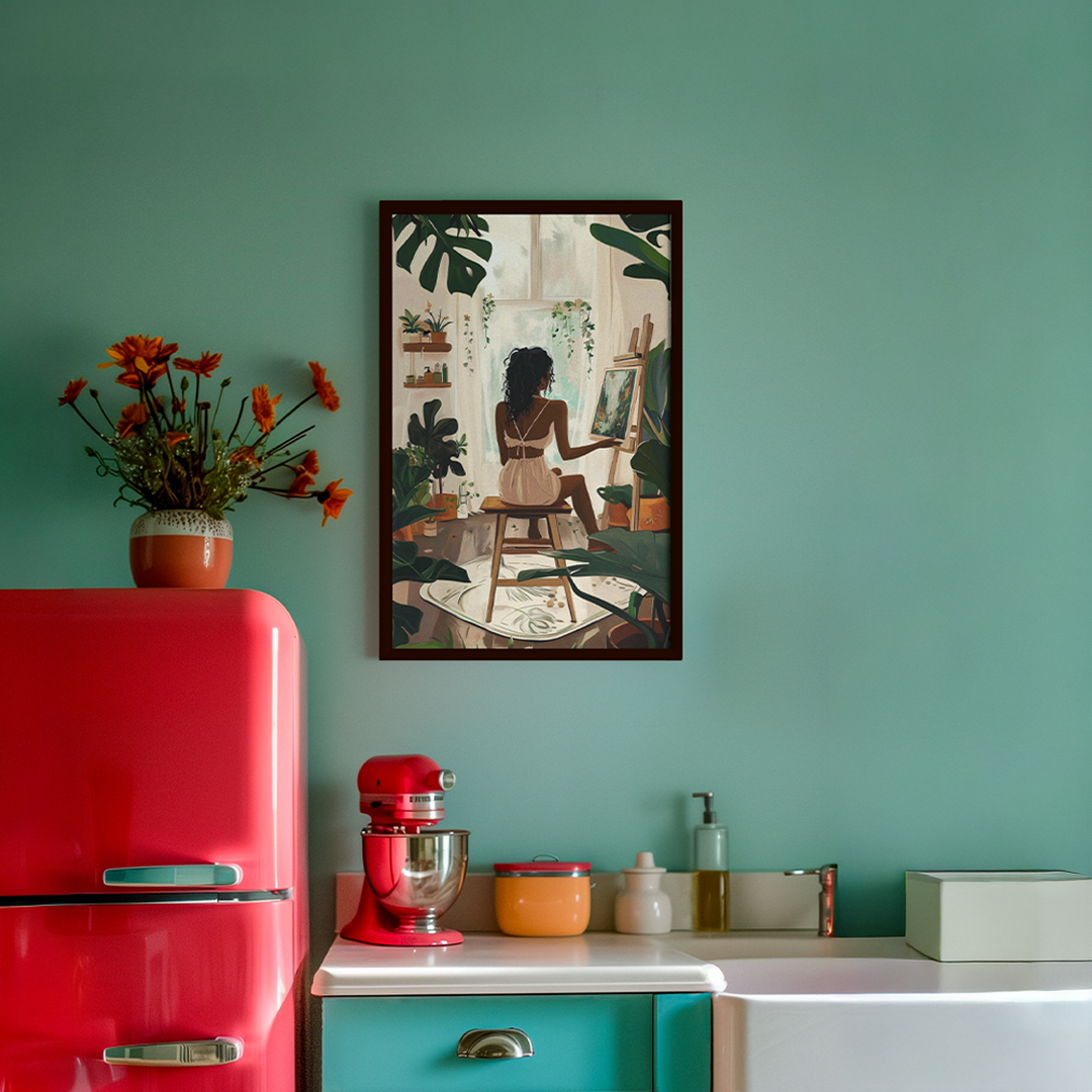 The Artist's Sanctuary Digital Wall Painting