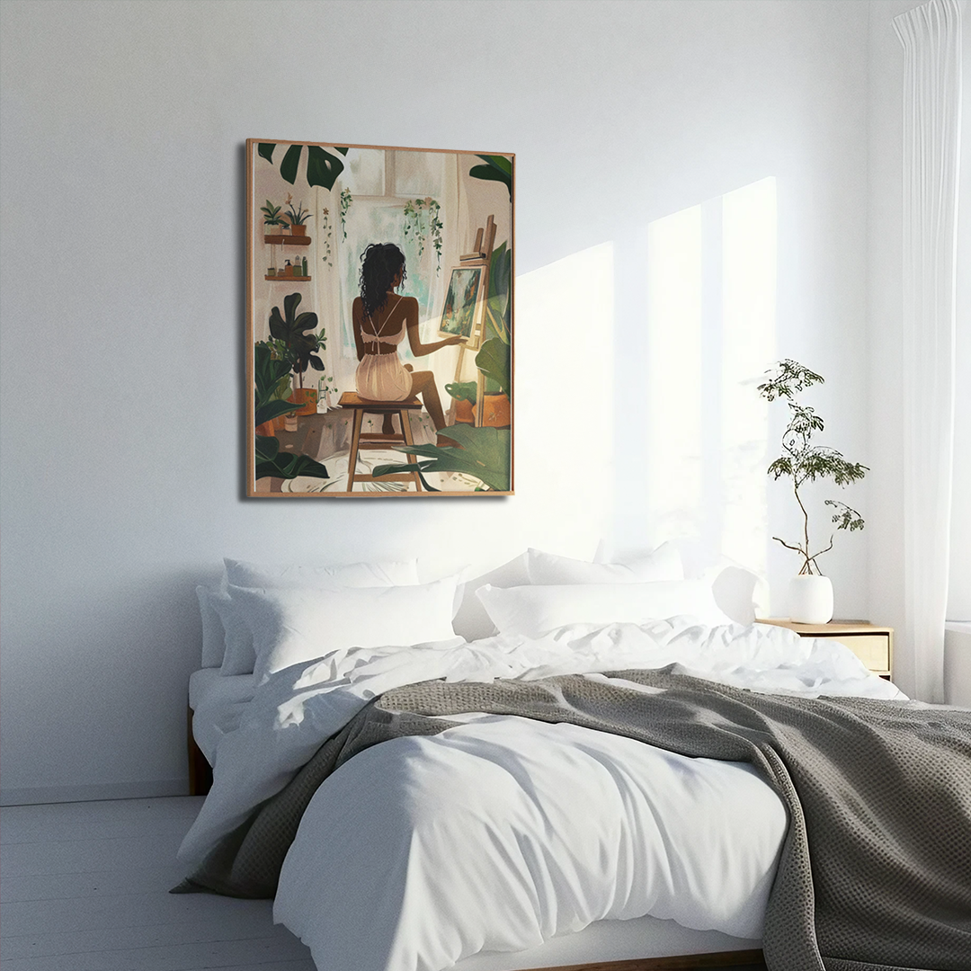 The Artist's Sanctuary Digital Wall Painting