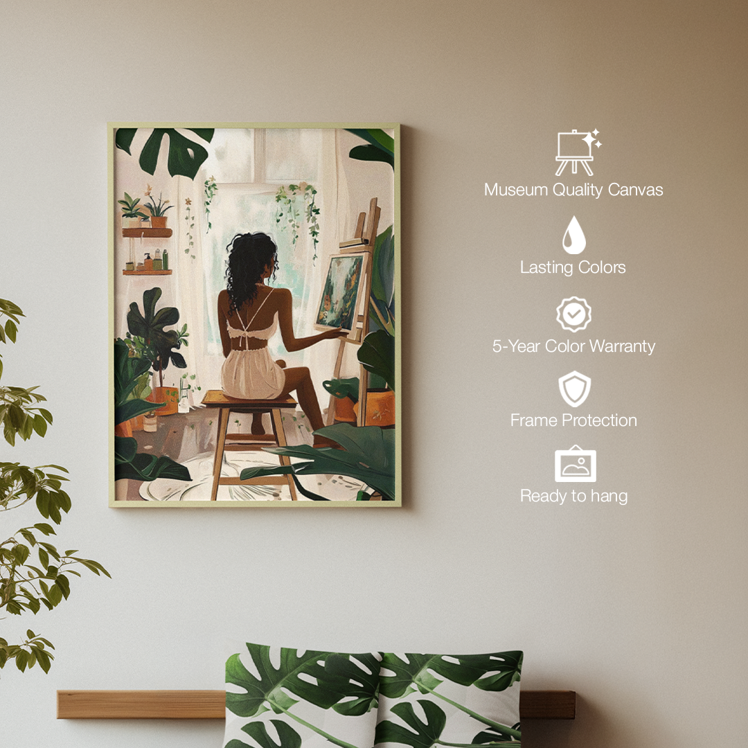 The Artist's Sanctuary Digital Wall Painting