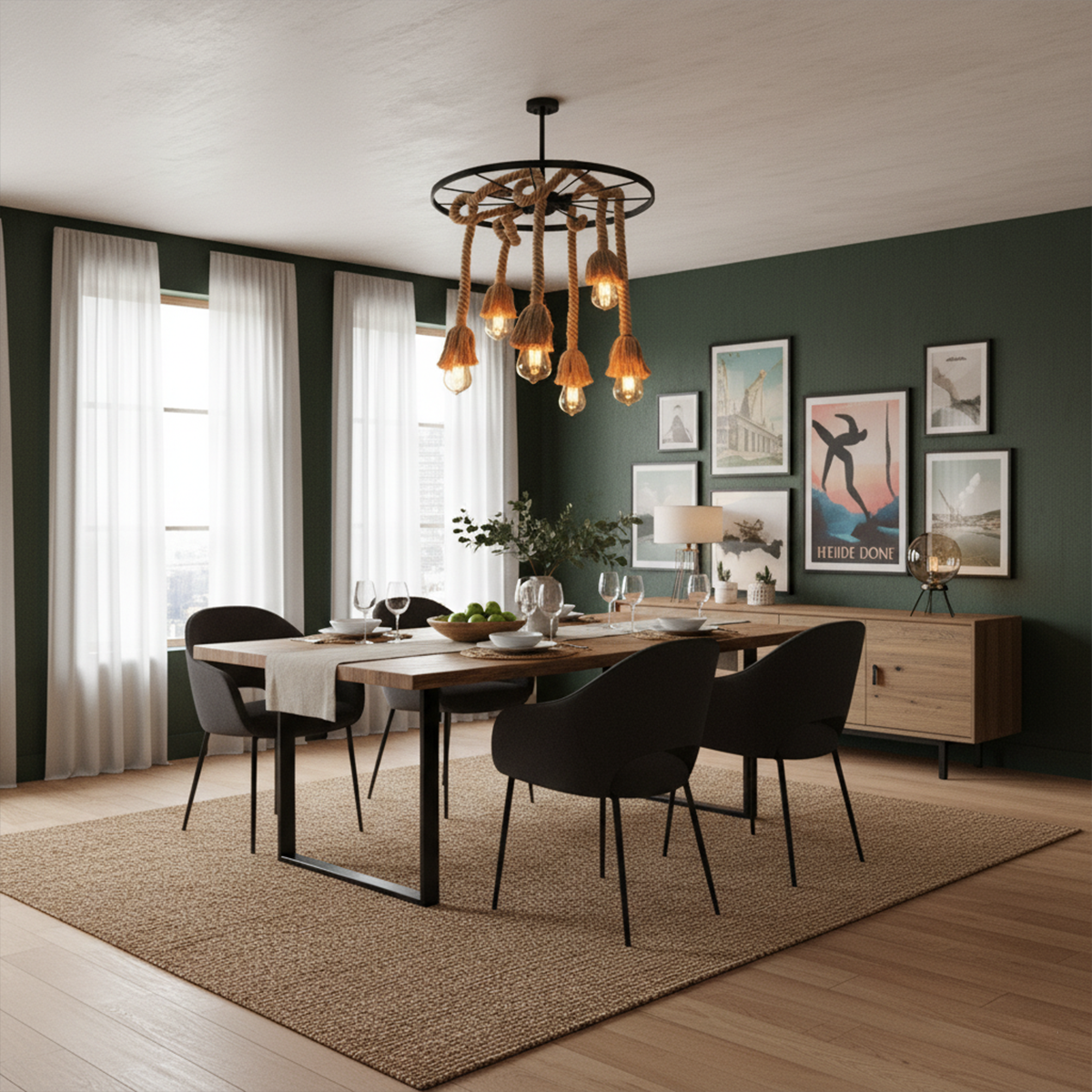 Mariner’s Forge Rope Chandelier