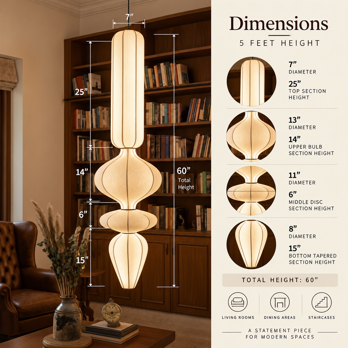 Ethereal Spindle Pendant Lamp