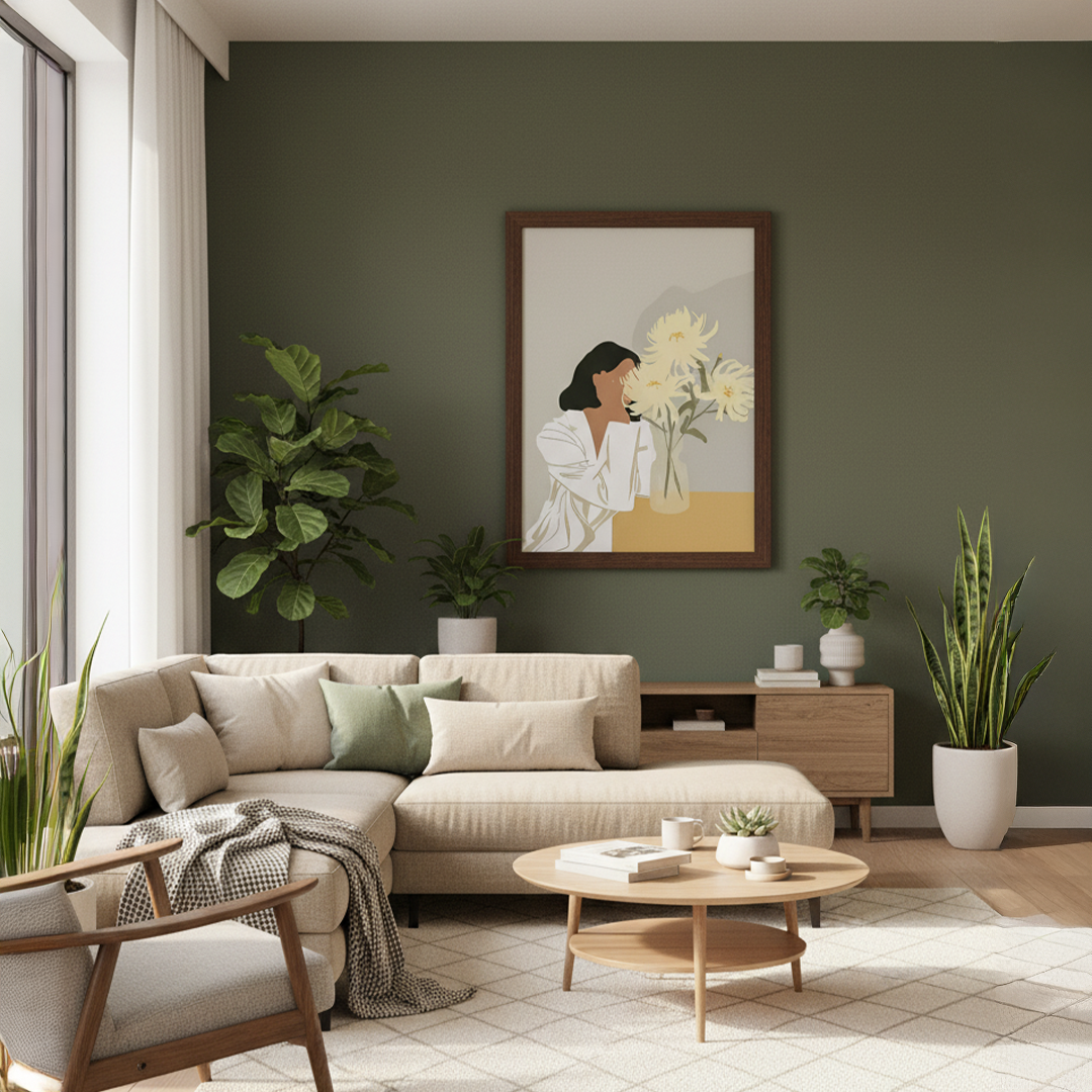 Tranquil Chrysanthemum Digital Wall Painting