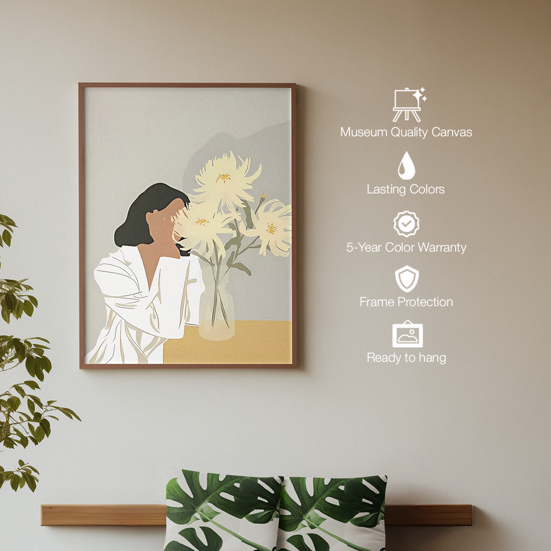 Tranquil Chrysanthemum Digital Wall Painting