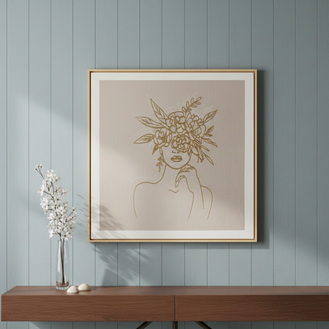 Aureate Elegance Handmade Textured Wall Painting