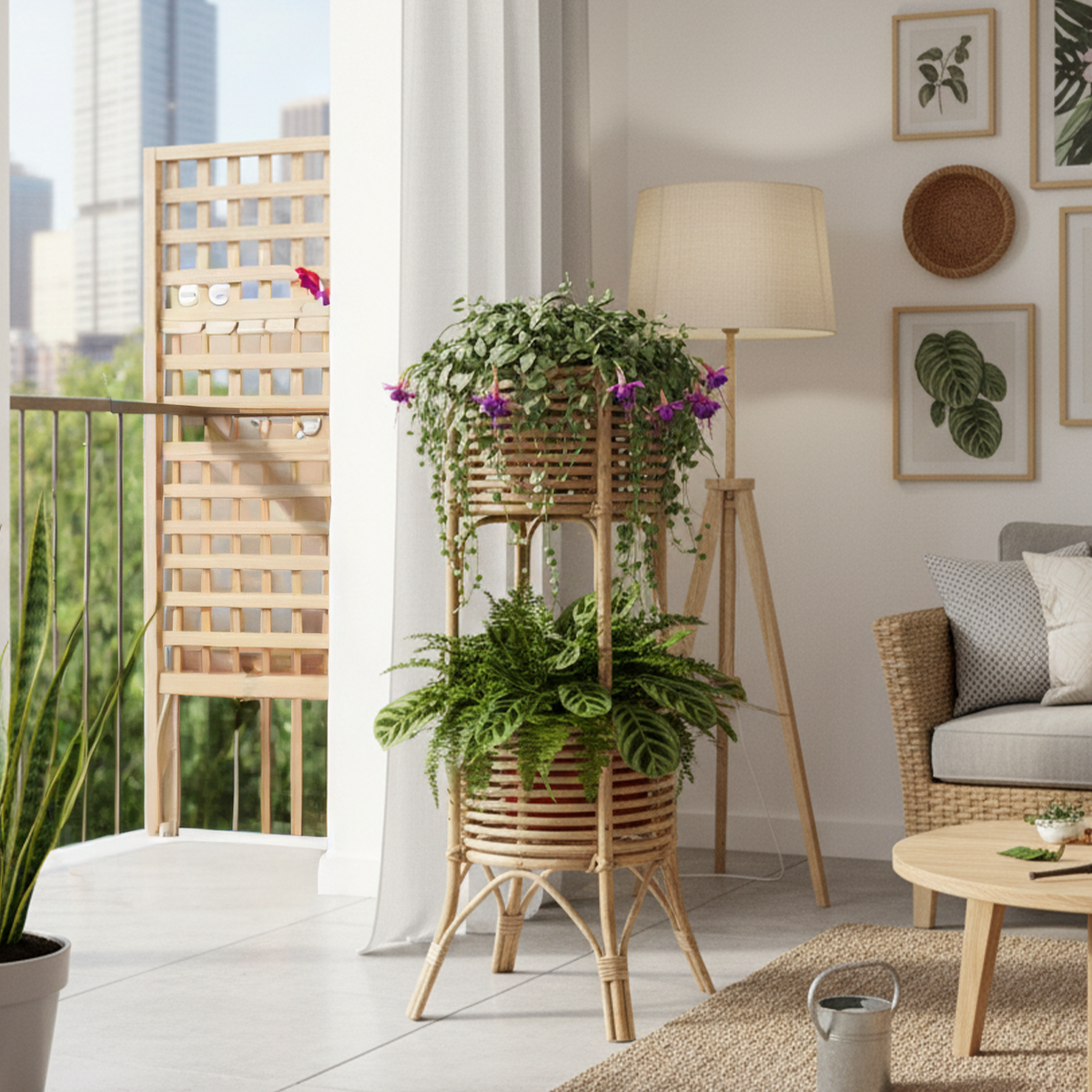 Earthy Elegance Cane Planter