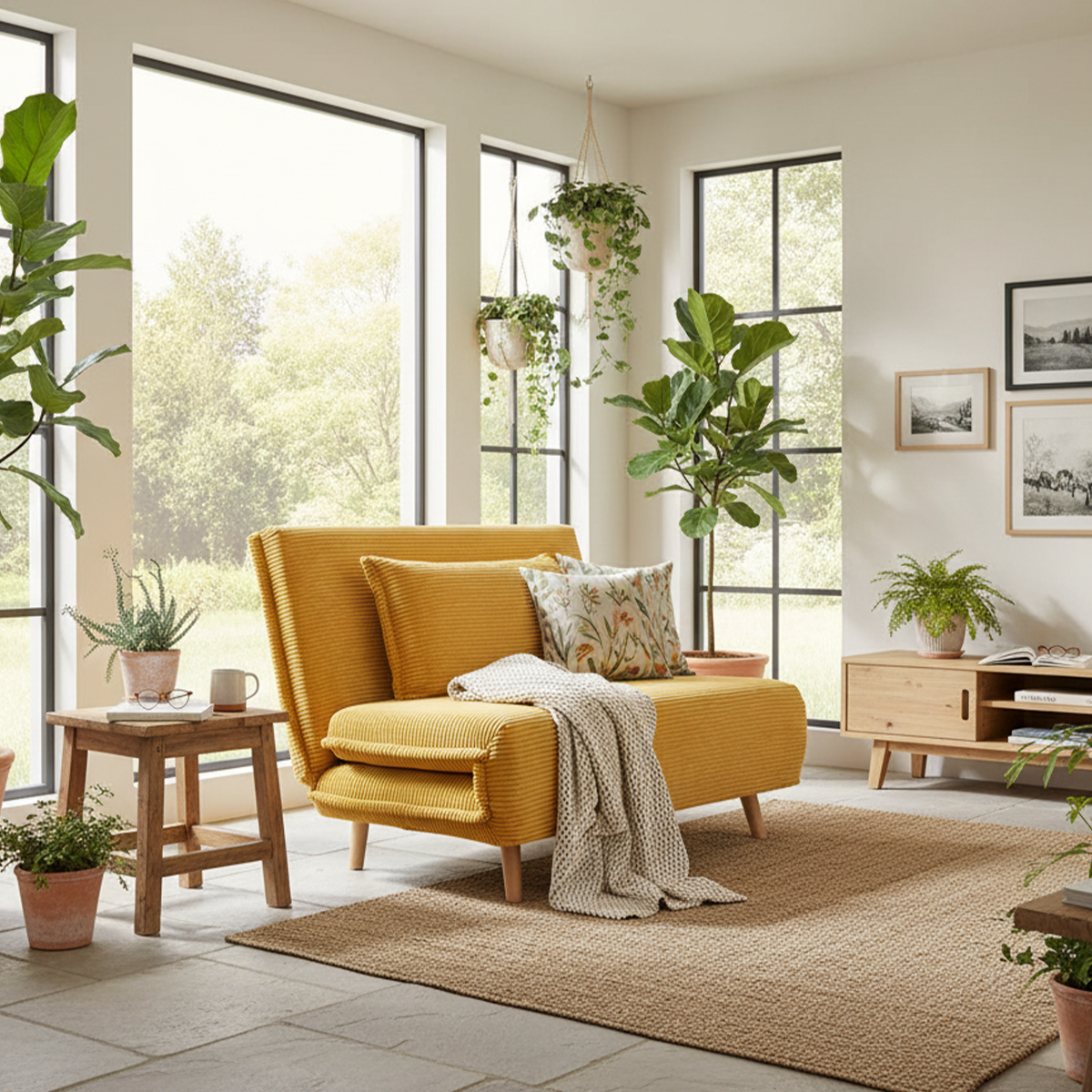 Elara Corduroy Sofa Cum Bed