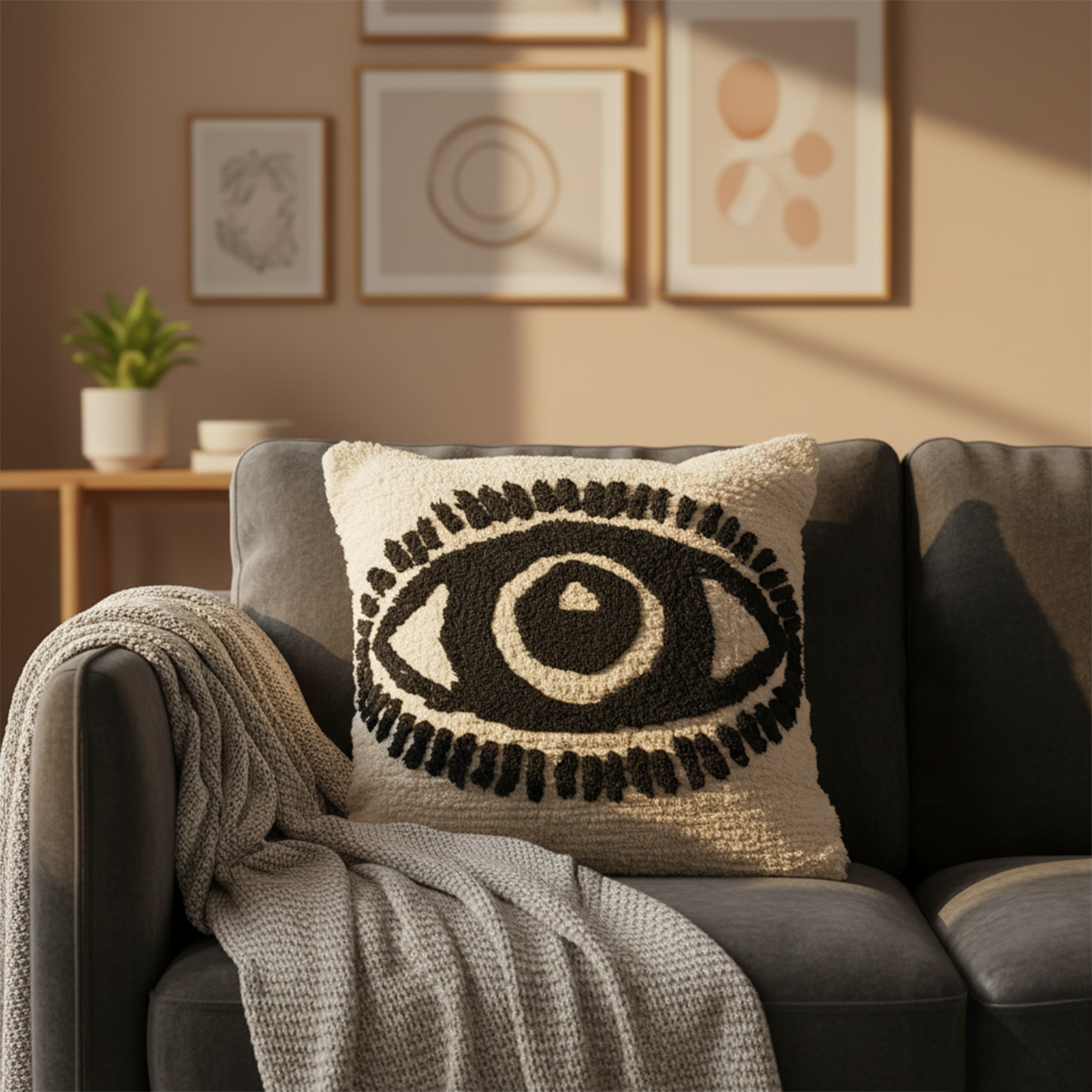 Mystic Gaze Textured Cushion