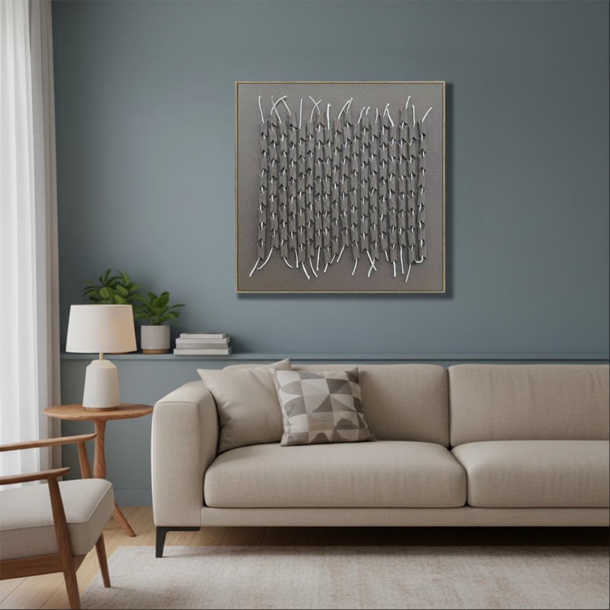 Arctic Weave Handmade 3D Textured Wall Painting