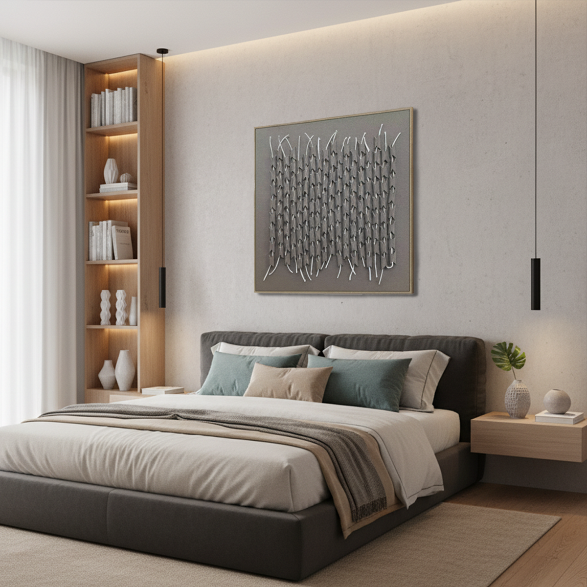 Arctic Weave Handmade 3D Textured Wall Painting