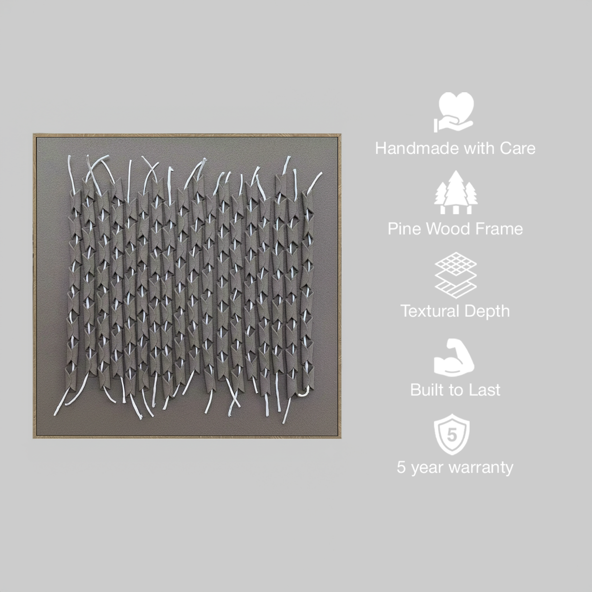Arctic Weave Handmade 3D Textured Wall Painting