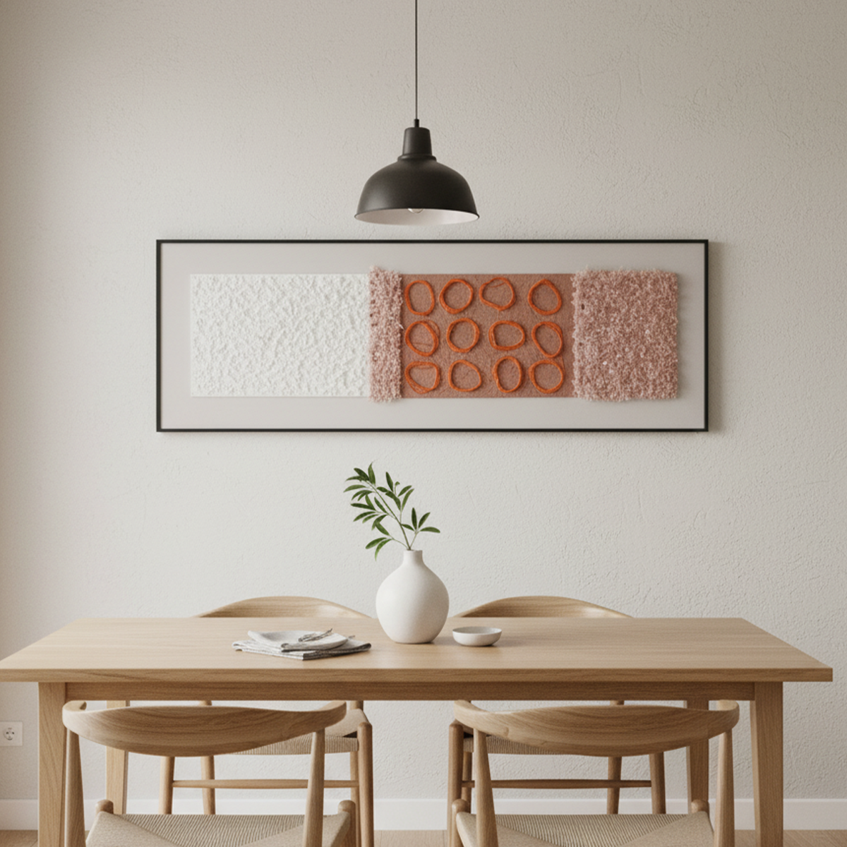 Serenity Tactile Trio Handmade 3D Textured Wall Painting