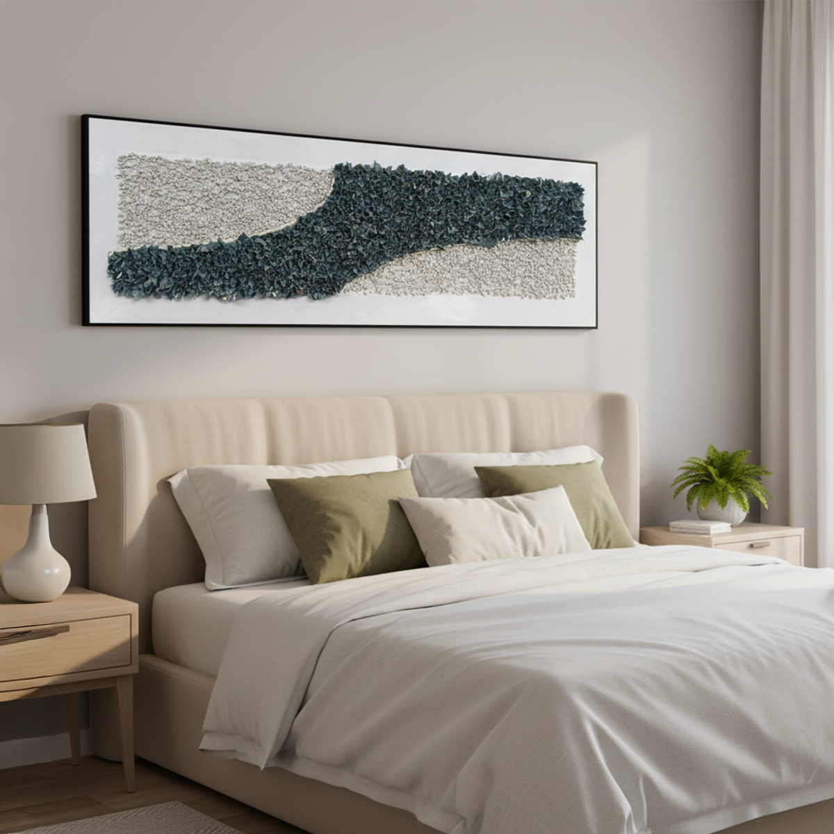 Flowing Current Handmade 3D Textured Wall Painting