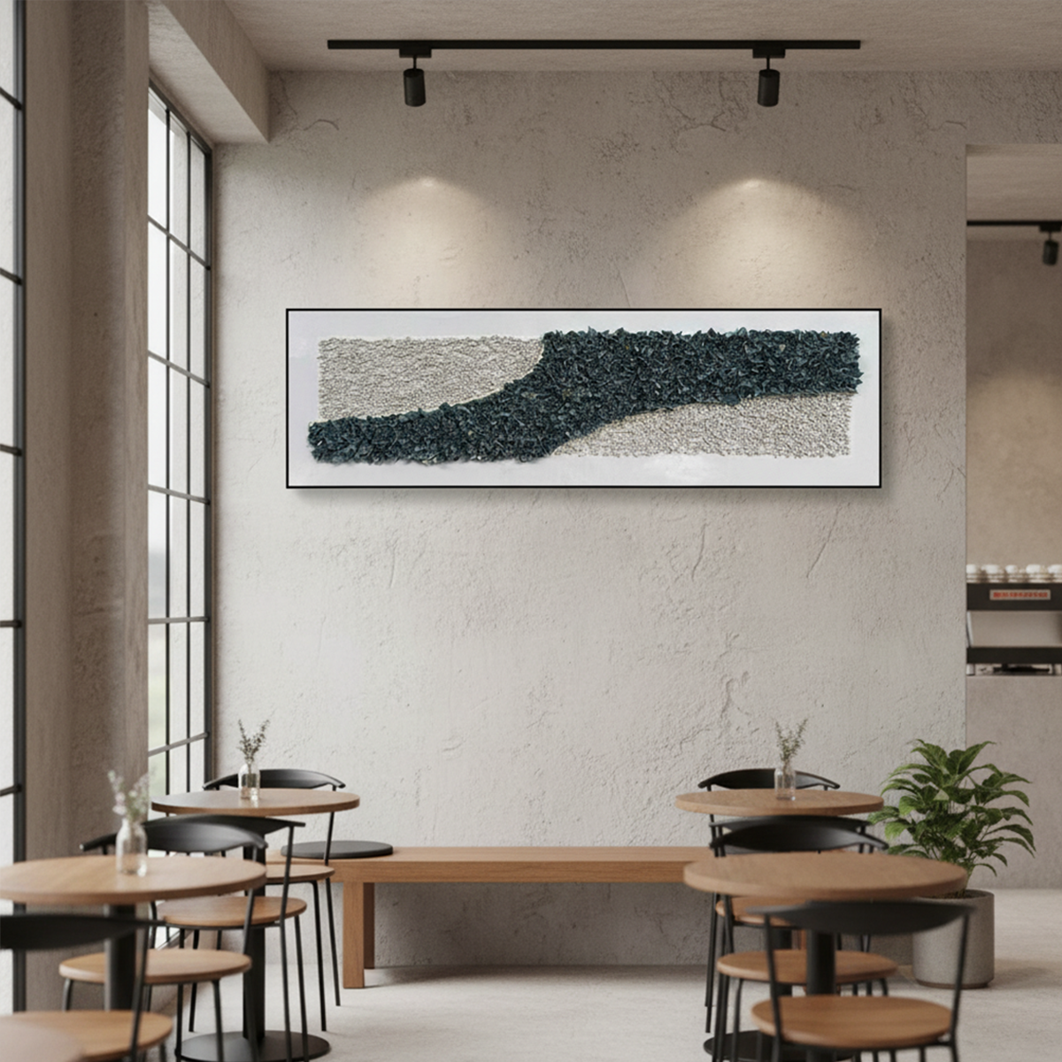 Flowing Current Handmade 3D Textured Wall Painting